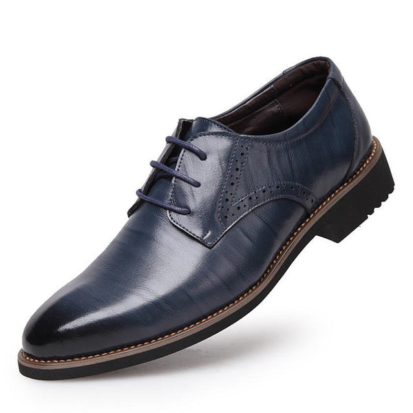 Tangnest 2017 High-Quality Men Shoes Fashion Split Leather Men Business Flats Casual Lace-Up Bullock Oxfords Shoes Man XMP367