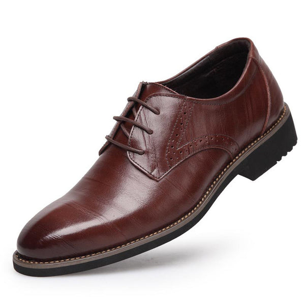 Tangnest 2017 High-Quality Men Shoes Fashion Split Leather Men Business Flats Casual Lace-Up Bullock Oxfords Shoes Man XMP367