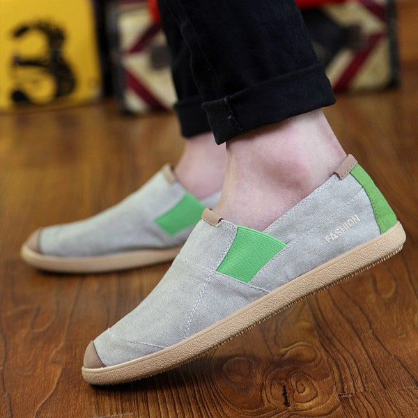 New Alpargatas Canvas Shoes For Men Summer Breathable Fashion Casual Loafers Driving Shoes Slip-On Flats Shoes  High Quality