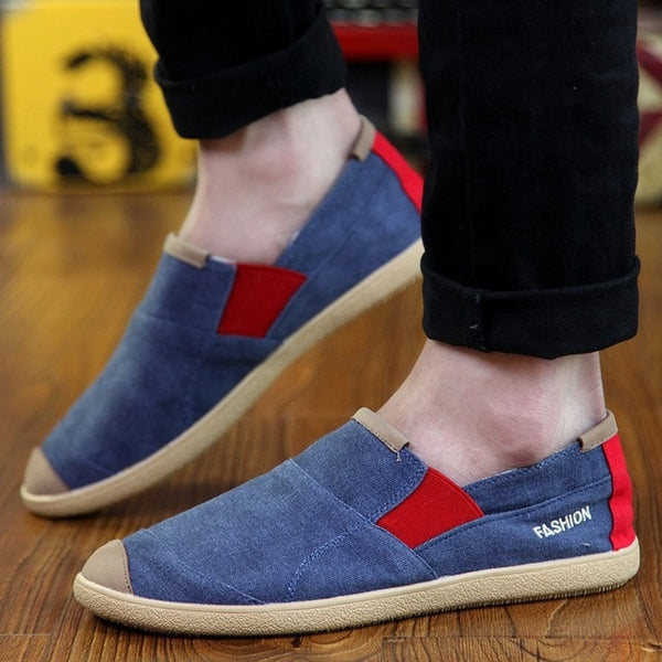 New Alpargatas Canvas Shoes For Men Summer Breathable Fashion Casual Loafers Driving Shoes Slip-On Flats Shoes  High Quality