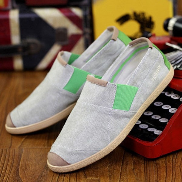 New Alpargatas Canvas Shoes For Men Summer Breathable Fashion Casual Loafers Driving Shoes Slip-On Flats Shoes  High Quality