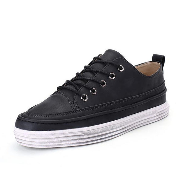 Tangenst Spring Man Retro Flats Fashion Round Toe Thick Heel Breathable Lace-Up Man Brogue Shoes New Men Leisure Shoes XMR2556