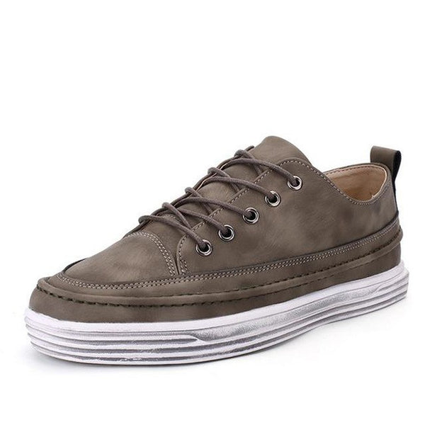 Tangenst Spring Man Retro Flats Fashion Round Toe Thick Heel Breathable Lace-Up Man Brogue Shoes New Men Leisure Shoes XMR2556