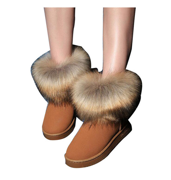 HEE GRAND Brand Women's Shoes Thick Fur Fashion Snow Boots 2016 New Winter Cotton Warm Shoes For Women Ankle Boots XWX3265