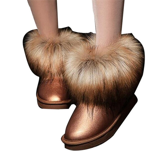 HEE GRAND Brand Women's Shoes Thick Fur Fashion Snow Boots 2016 New Winter Cotton Warm Shoes For Women Ankle Boots XWX3265