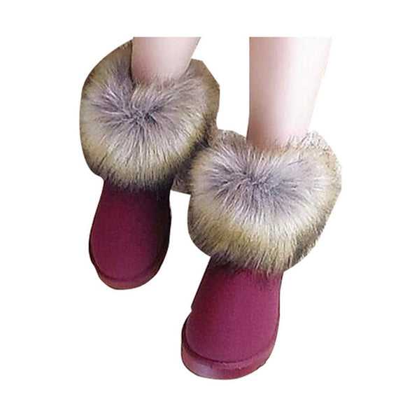 HEE GRAND Brand Women's Shoes Thick Fur Fashion Snow Boots 2016 New Winter Cotton Warm Shoes For Women Ankle Boots XWX3265