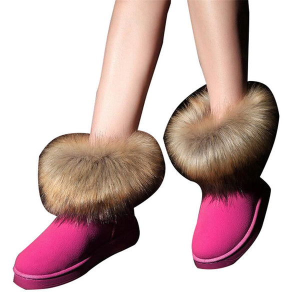 HEE GRAND Brand Women's Shoes Thick Fur Fashion Snow Boots 2016 New Winter Cotton Warm Shoes For Women Ankle Boots XWX3265