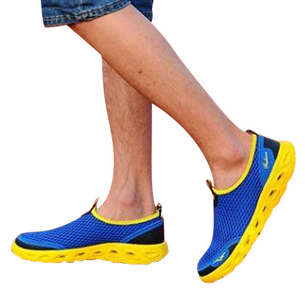 HEE GRAND Casual Men Shoes 2017 Mesh Summer Style Solid Man Flats Loafers Breathable Slip-on Shoes Size Plus 39-45 XMR1619