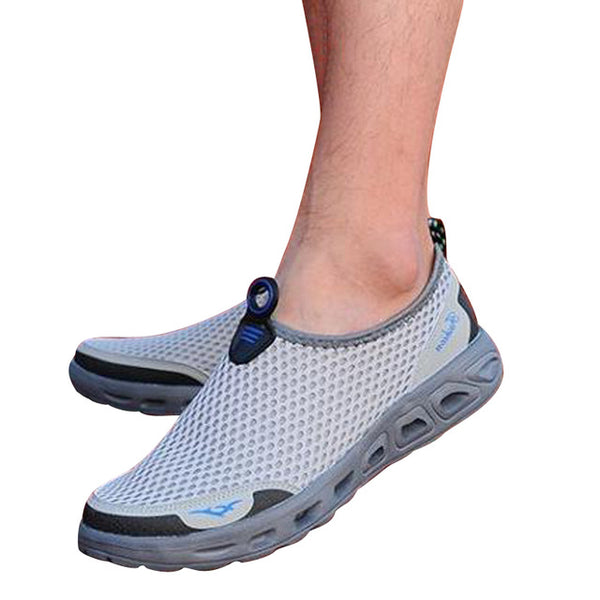 HEE GRAND Casual Men Shoes 2017 Mesh Summer Style Solid Man Flats Loafers Breathable Slip-on Shoes Size Plus 39-45 XMR1619
