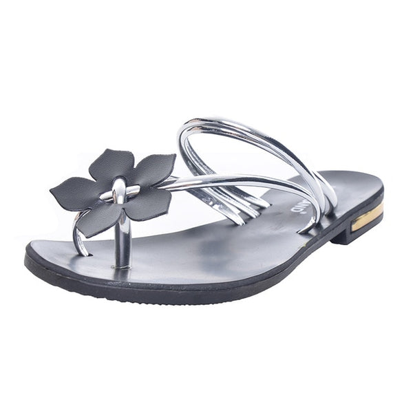 HEE GRAND Women Flip Flops Slides 2 Wearing Style Lady's Bohemia Style Fashion Thong Flower Solid Beach Shoes Woman XWZ2293