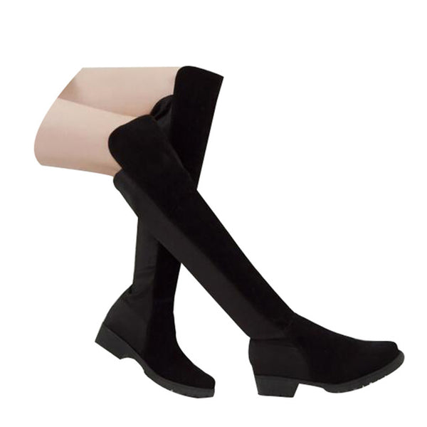 HEE GRAND Women's Shoes Fashion Winter women's Boots Woman Over-the-knee Boots Flat Shoes Sexy Warm Long High Boots  XWX323
