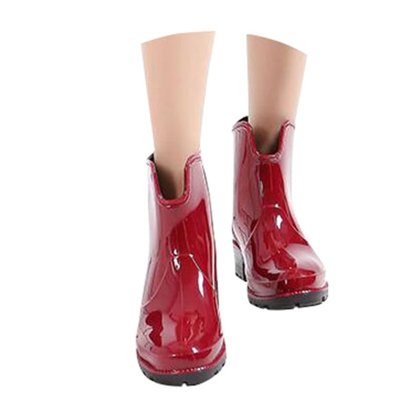 Europe Style Women's Leopard Rainboots All Match Ankle Rubber Boots Fashion Anti-slip Woman's Foot Wear Rainning Shoes XWX4271