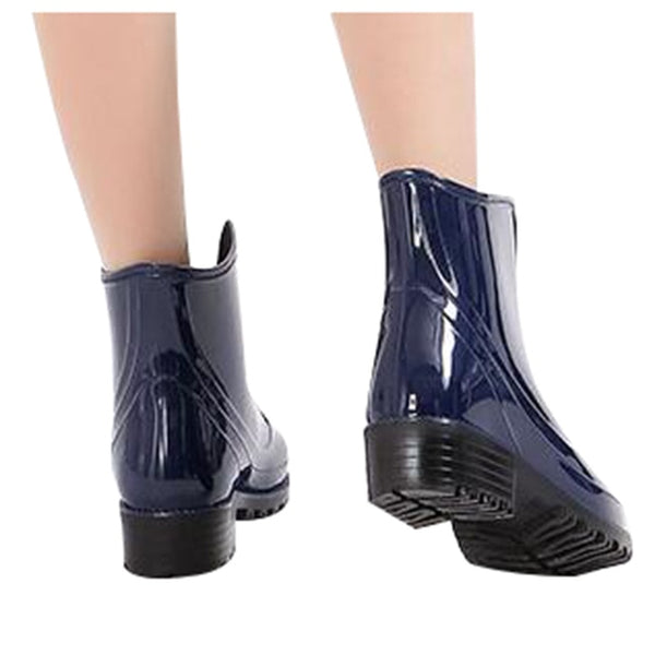 Europe Style Women's Leopard Rainboots All Match Ankle Rubber Boots Fashion Anti-slip Woman's Foot Wear Rainning Shoes XWX4271