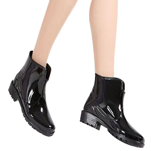 Europe Style Women's Leopard Rainboots All Match Ankle Rubber Boots Fashion Anti-slip Woman's Foot Wear Rainning Shoes XWX4271