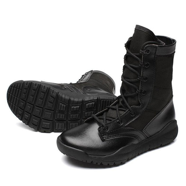 Tangnest NEW Men Military Combat Boots Solid Spring Autumn Men's Desert Boots Non-slip Rubber Boot Shoes Big Size 38~46