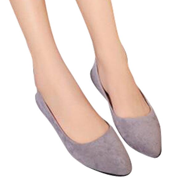 HEE GRAND Women Flats Candy Color Flock Vamp Women Pointed Toe Elegant Women Shoes Causal Shoes Slip-on lady'shoes XWD6240