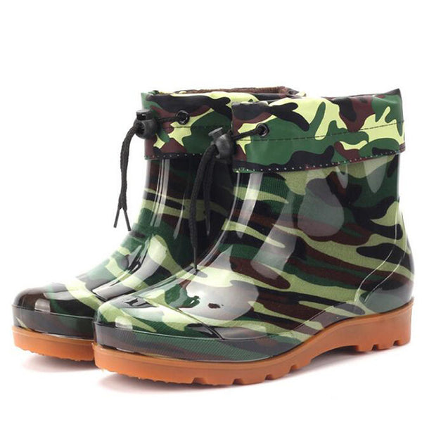 HEE GRAND Men's Rainbooots Fashion Men's Footwear Rubber Boots Rainning Working Shoes For Males XWX4399