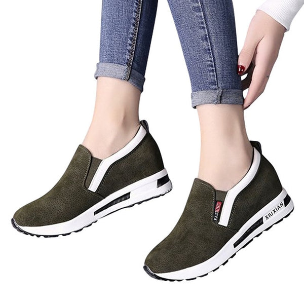 HEE GRAND Women Casual Shoes 2018 New Trend Working and Shopping Comfortable Shoes Women Lofers Female Flats XWD6312