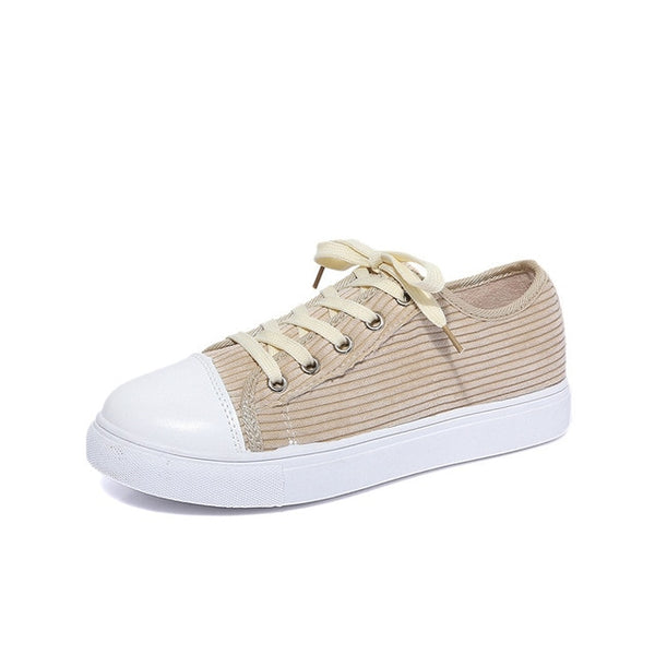 HEE GRAND Casual Canvas Shoes Woman 2017 Spring Creepers Platform Loafers Lace-Up Flats Comfort Women Flat Shoes XWD5164