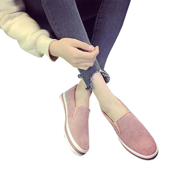 HEE GRAND Women's Flats For 2017 Spring Slip On Casual Shoes Woman Canvas Shallow Slip On Loaftes Women Vulcanize Shoes XWD5680