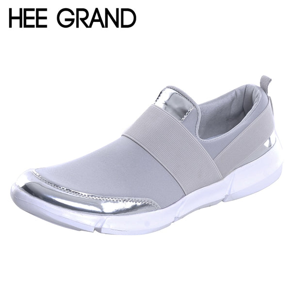 HEE GRAND Women Casual loafers Breathable Summer Flat Shoes Woman Slip on Casual Shoes 2018 New Flats Shoes size 35-42 XWC1276