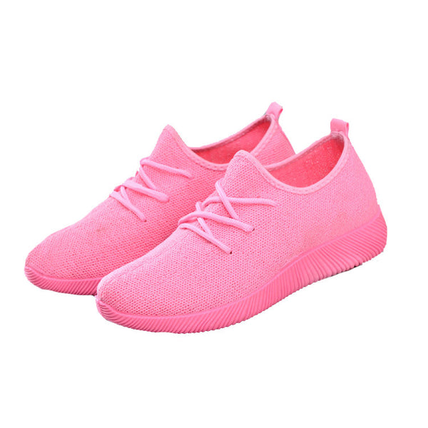 Women Sport Running Casual Lace Up Shoes Coconut Sports Shoes Student Flat Shoes