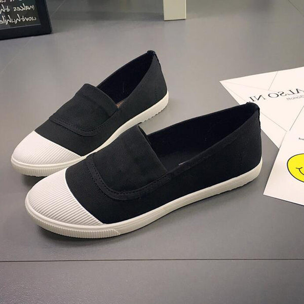 HEE GRAND Women Spring Flats 2018 New Arrival Women Causal Shoes Fashion Slip-on Shoes Canvas Vamp Light and Breatheable XWF592