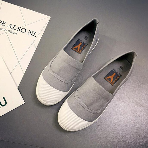 HEE GRAND Women Spring Flats 2018 New Arrival Women Causal Shoes Fashion Slip-on Shoes Canvas Vamp Light and Breatheable XWF592