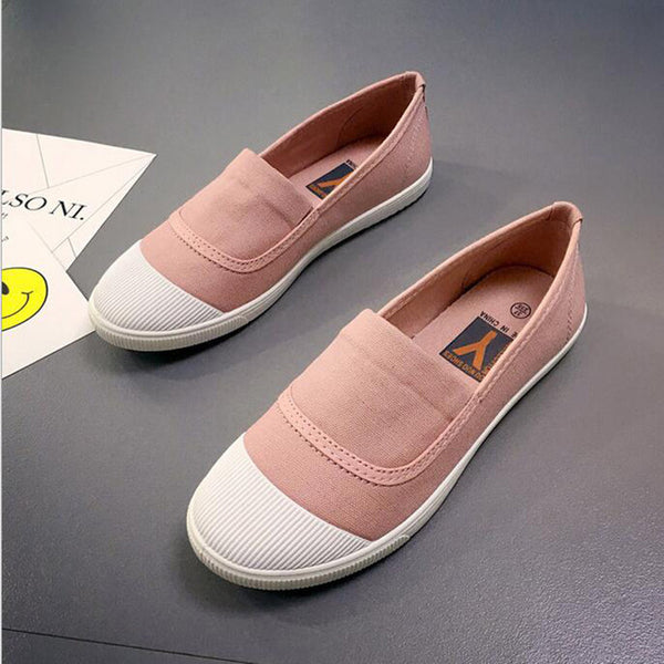 HEE GRAND Women Spring Flats 2018 New Arrival Women Causal Shoes Fashion Slip-on Shoes Canvas Vamp Light and Breatheable XWF592