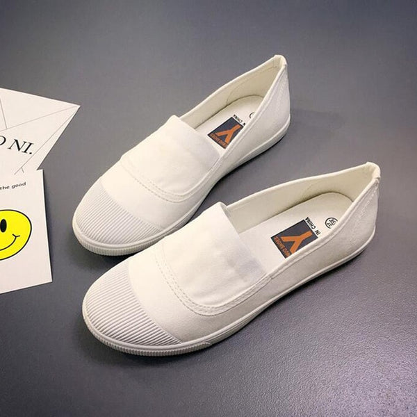 HEE GRAND Women Spring Flats 2018 New Arrival Women Causal Shoes Fashion Slip-on Shoes Canvas Vamp Light and Breatheable XWF592