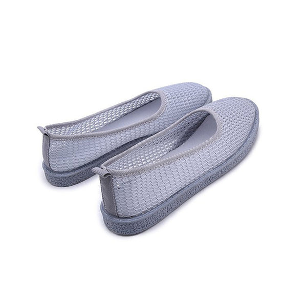 HEE GRAND Women Summer Flats Mesh Air Women Causal Shoes Fashion Slip-on Shoes Hollow Vamp Light and Breatheable XWZ4860