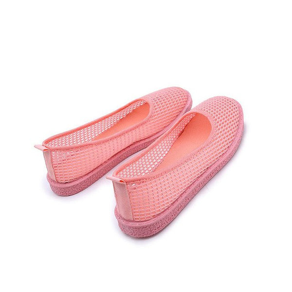 HEE GRAND Women Summer Flats Mesh Air Women Causal Shoes Fashion Slip-on Shoes Hollow Vamp Light and Breatheable XWZ4860