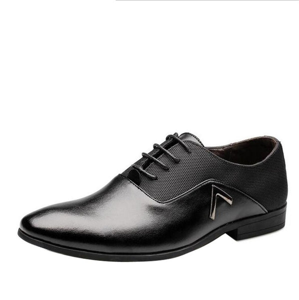 Spring New Brand Man Dress Shoes High Quality Genuine Leather Men Derby Shoes Solid Brogues Lace-Up Bullock Business Oxfords