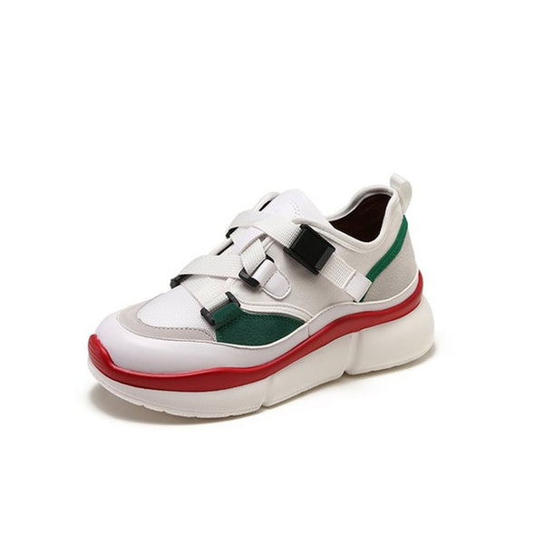 HEE GRAND 2018 New Arrival Women Flats Buckle Women Slip-on Causal Fashion Sneakers Platform with Mujer Shoes XWD6840