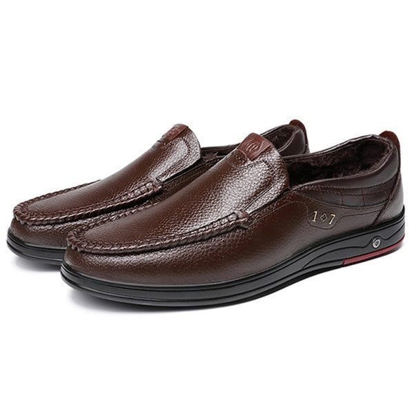 NIS Moccasins Shoes Flats Men Summer Cow Leather Driving Shoes Casual Slip On Loafers Soft Breathable Leather Large Size Flats