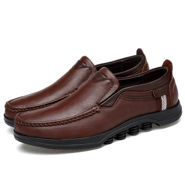 NIS Moccasins Loafers Flat Shoes Men Cow Leather Men Shoes Casual Slip On Large Size Flats Summer Soft Sole Flats For Driving