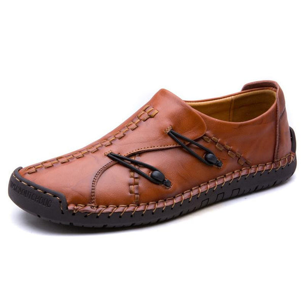 NIS Men Casual Shoes Loafers Moccasins Men Shoes Cow Leather Flats Big Size Slip On Leisure Summer Breathable Mens Flats Zapatos