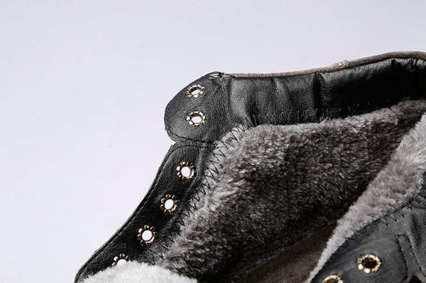 2018 Autumn Winter Boots Men Suede Leather Warm Winter Shoes Warm Plush Thick Hard Outsole Men's Boots Male Brand Ankle Botas
