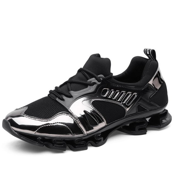 NIS Breathable Mesh Sneakers Shoes Men Shock Absorbing Sport Shoes Casual Lace Up Mens Sneakers Soft PU Leather Footwears Tenis
