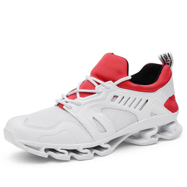 NIS Breathable Mesh Sneakers Shoes Men Shock Absorbing Sport Shoes Casual Lace Up Mens Sneakers Soft PU Leather Footwears Tenis