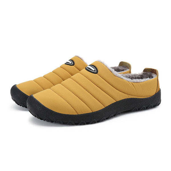 NIS Winter Warm Plush Flats Men Shoes Casual Slip On Loafers Fur Lined Sofr Sole Flats Low-cut Shoes Sneakers Zapatos Hombre New